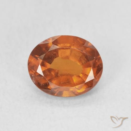 1.33ct 天然 Medium Dark-Orange 钙铝榴石, 椭圆形, VS
