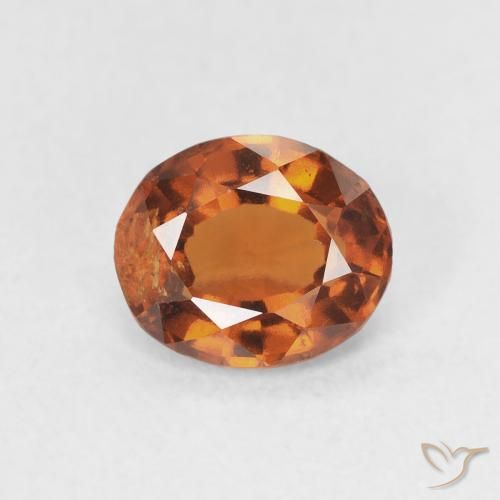 1.44ct 天然 琥珀橙 钙铝榴石, 椭圆形, VS-SI