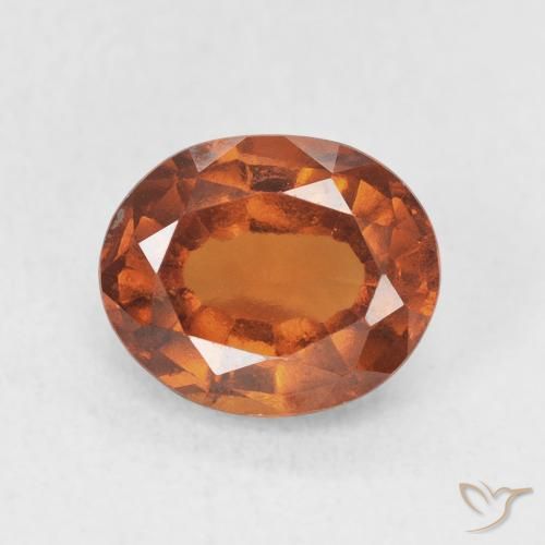 2.18ct 天然 琥珀橙 钙铝榴石, 椭圆形, VS