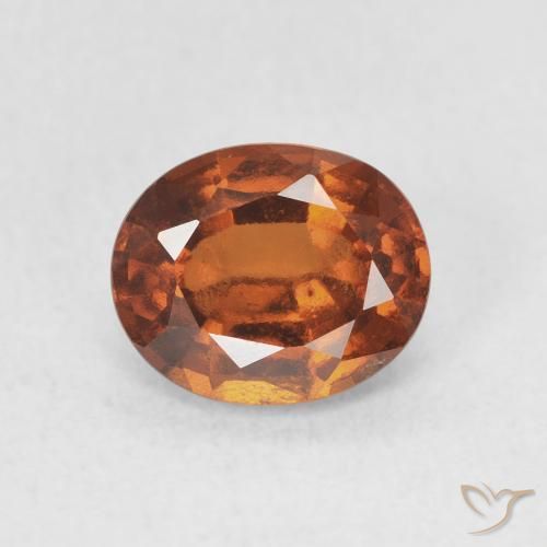 1.93ct 天然 红橙色 钙铝榴石, 椭圆形, VS