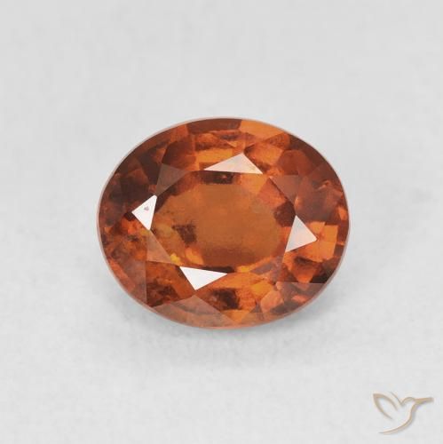 1.65ct 天然 深橙色 钙铝榴石, 椭圆形, VVS-VS
