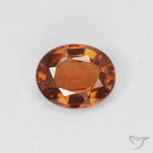 0.94ct 天然 琥珀橙 钙铝榴石, 椭圆形, VS