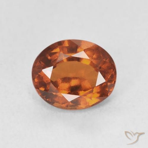 1.74ct 天然 红橙色 钙铝榴石, 椭圆形, VVS-VS