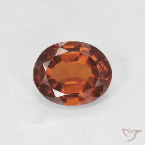 1.40ct 天然 红橙色 钙铝榴石, 椭圆形, VVS-VS