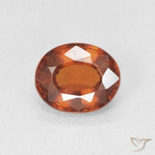 1.57ct 天然 琥珀橙 钙铝榴石, 椭圆形, VVS-VS