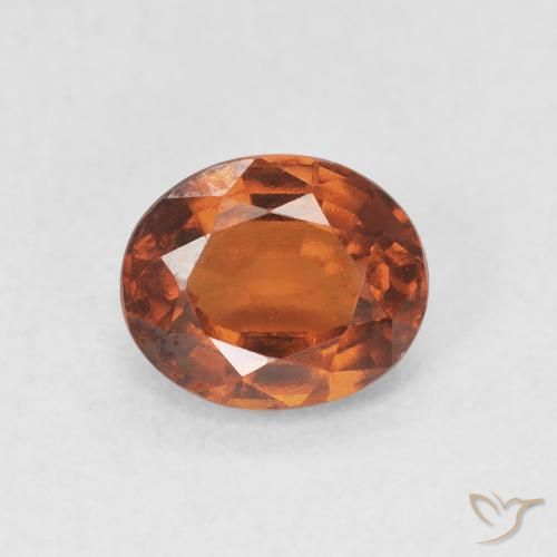 1.65ct 天然 红橙色 钙铝榴石, 椭圆形, VVS-VS