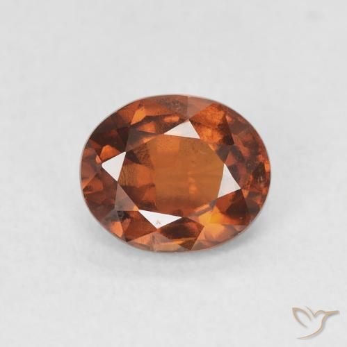 1.38ct 天然 红橙色 钙铝榴石, 椭圆形, VS-SI