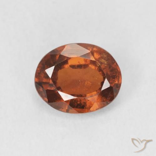 1.35ct 天然 深橙色 钙铝榴石, 椭圆形, VS-SI
