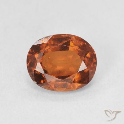 1.69ct 天然 Medium Dark-Orange 钙铝榴石, 椭圆形, VS-SI