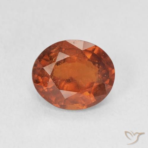 1.99ct 天然 红橙色 钙铝榴石, 椭圆形, VS-SI