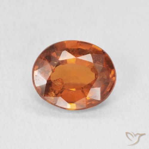 1.37ct 天然 深橙色 钙铝榴石, 椭圆形, VS-SI