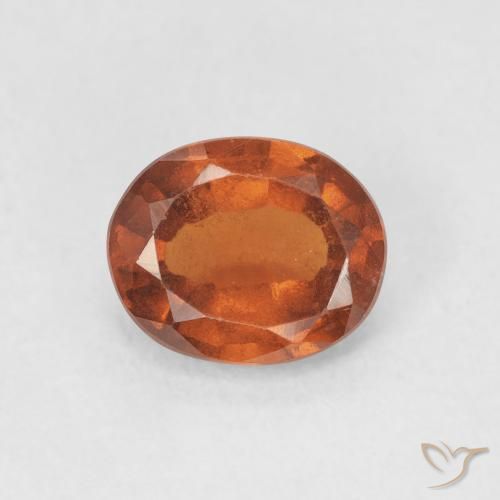 1.56ct 天然 深橙色 钙铝榴石, 椭圆形, VS-SI