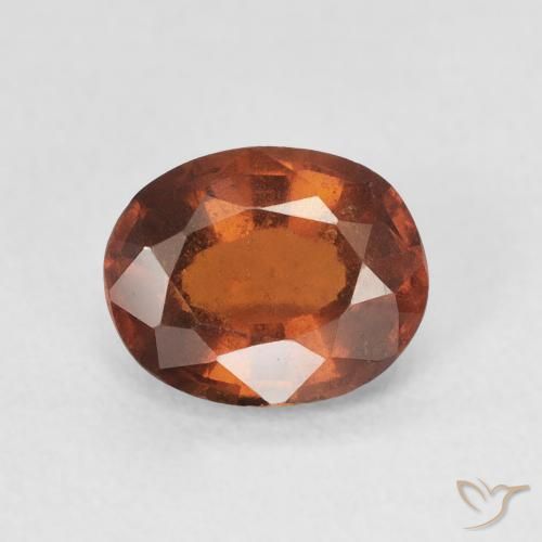 1.32ct 天然 Medium Dark-Orange 钙铝榴石, 椭圆形, VS-SI