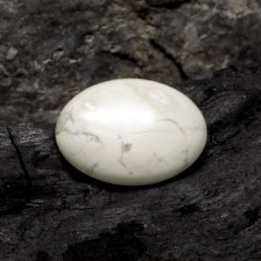 9.74克拉天然白色豪石，椭圆形切割，17.8×12.9毫米，不透明