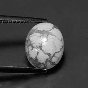 2.69克拉天然白色豪石，椭圆形切割，10.3×8.3毫米，不透明