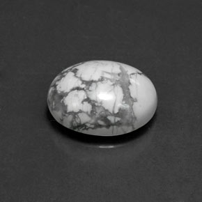 2.69克拉天然白色豪石，椭圆形切割，10.3×8.3毫米，不透明