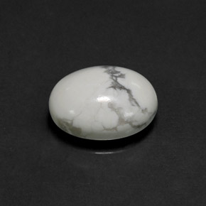 2.55克拉天然白色豪石，椭圆形切割，10×8毫米，不透明
