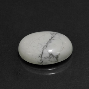 7.96克拉天然白色豪石，椭圆形切割，16.3×12.2毫米，不透明