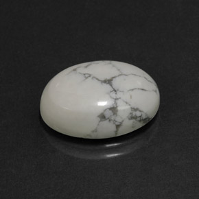 8.24克拉天然白色豪石，椭圆形切割，16.2×12.4毫米，不透明