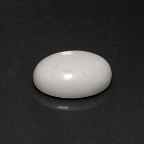 5.40克拉天然白色豪石，椭圆形切割，13.5×9.9毫米，不透明