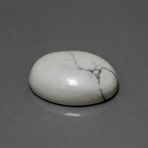 9.10克拉天然白色豪石，椭圆形切割，16.7×12.8毫米，不透明