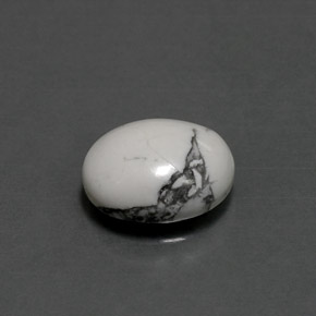 2.60克拉天然白色豪石，椭圆形切割，10×8毫米，不透明