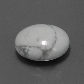 2.49克拉天然白色豪石，椭圆形切割，10.1×8毫米，不透明