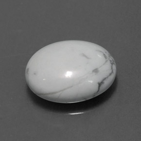 2.55克拉天然白色豪石，椭圆形切割，10.1×8.1毫米，不透明