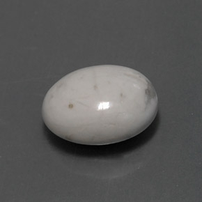 2.32克拉天然白色豪石，椭圆形切割，10×8毫米，不透明