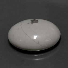 9.53克拉天然白色豪石，椭圆形切割，17.8×13.1毫米，不透明