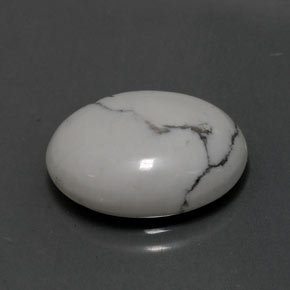 7.17克拉天然白色豪石，椭圆形切割，16×12.2毫米，不透明