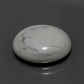 8.19克拉天然白色豪石，椭圆形切割，16×12.5毫米，不透明
