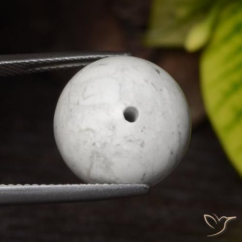 22.74ct 天然 灰白色 硅硼钙石, 球形, 不透明