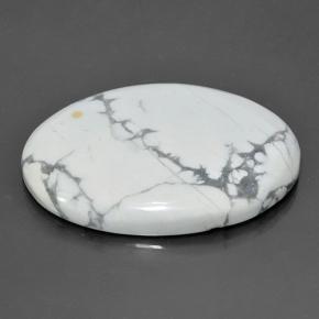 84.13克拉天然白色豪石，椭圆形切割，44×30.8毫米，不透明