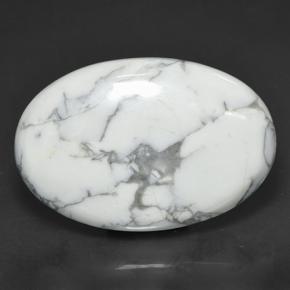 69.38克拉天然白色豪石，椭圆形切割，40.8×27.1毫米，不透明