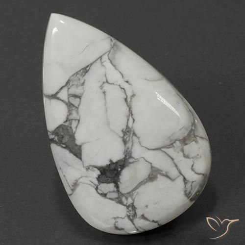 67.87ct 天然 灰白色 硅硼钙石, 梨形, 不透明