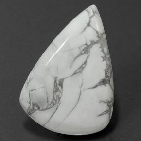 81.32克拉天然白色豪石，梨形，44.5×31.5毫米，不透明