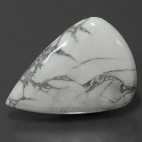 81.32克拉天然白色豪石，梨形，44.5×31.5毫米，不透明