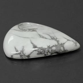 81.32克拉天然白色豪石，梨形，44.5×31.5毫米，不透明