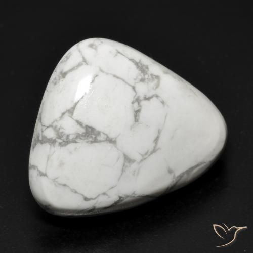 15.63ct 天然 灰白色 硅硼钙石, 胖三角形, 不透明