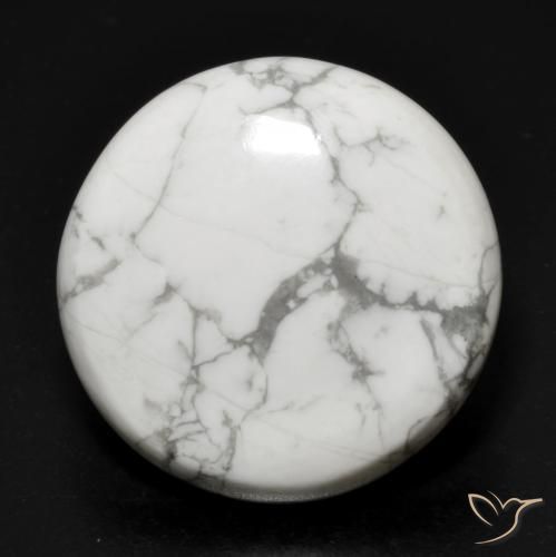 17.88ct 天然 灰白色 硅硼钙石, 圆形的, 不透明