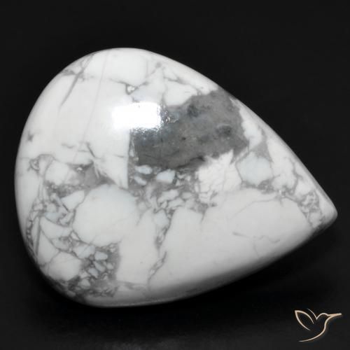 20.01ct 天然 灰白色 硅硼钙石, 梨形, 不透明