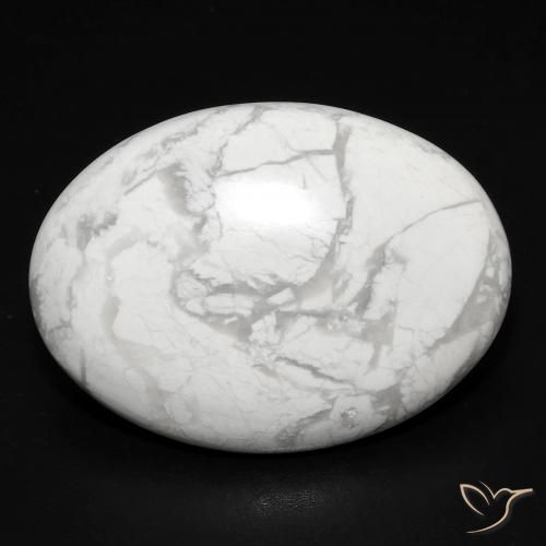 17.14ct 天然 灰白色 硅硼钙石, 椭圆形, 不透明
