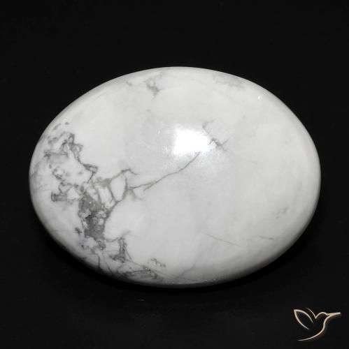 15.06ct 天然 灰白色 硅硼钙石, 椭圆形, 不透明