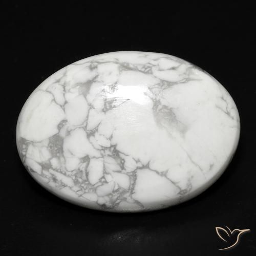 17.45ct 天然 灰白色 硅硼钙石, 椭圆形, 不透明