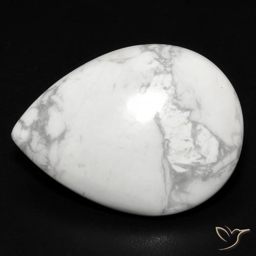 15.79ct 天然 灰白色 硅硼钙石, 梨形, 不透明