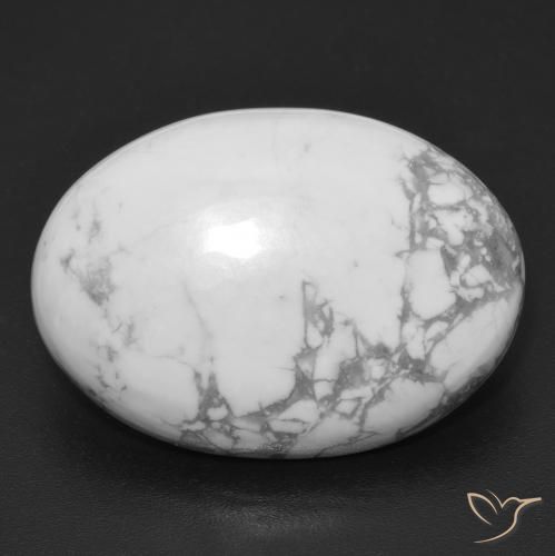 20.77ct 天然 灰白色 硅硼钙石, 椭圆形, 不透明