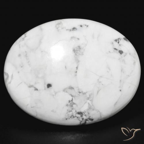 25.68ct 天然 灰白色 硅硼钙石, 椭圆形, 不透明