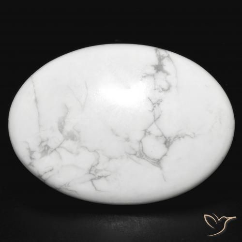 30.49ct 天然 灰白色 硅硼钙石, 椭圆形, 不透明