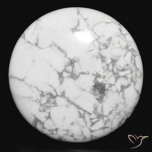 33.12ct 天然 灰白色 硅硼钙石, 圆形的, 不透明